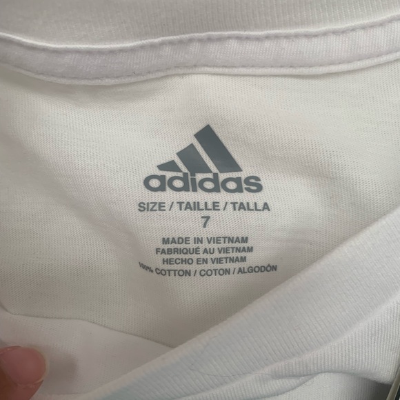 Adidas Boys Long Sleeve Shirt Size 7 - Picture 2 of 3